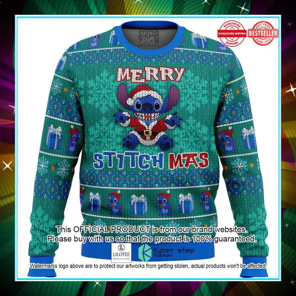 stitch merry stitchmas ugly christmas sweater 1 661
