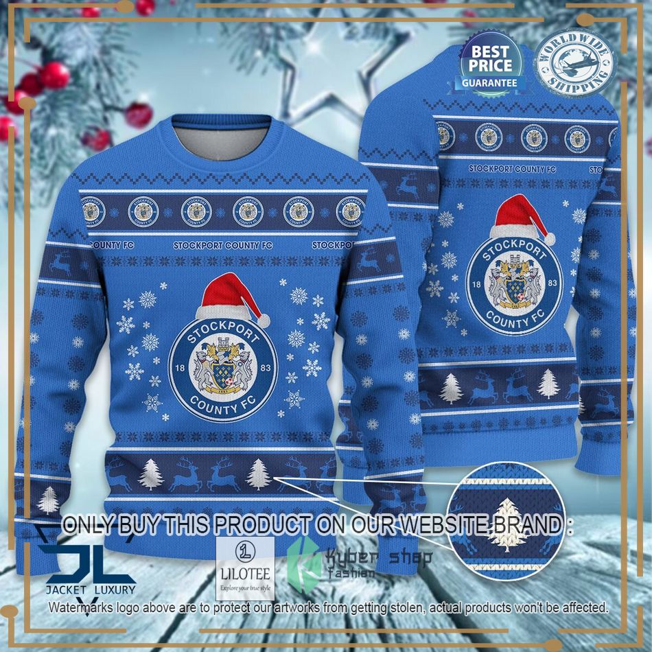 Stockport County F.C EFL Ugly Christmas Sweater - LIMITED EDITION 6