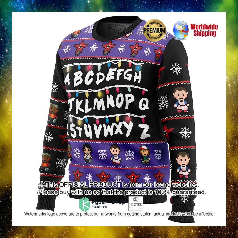 stranger things alphabet christmas sweater 1 455