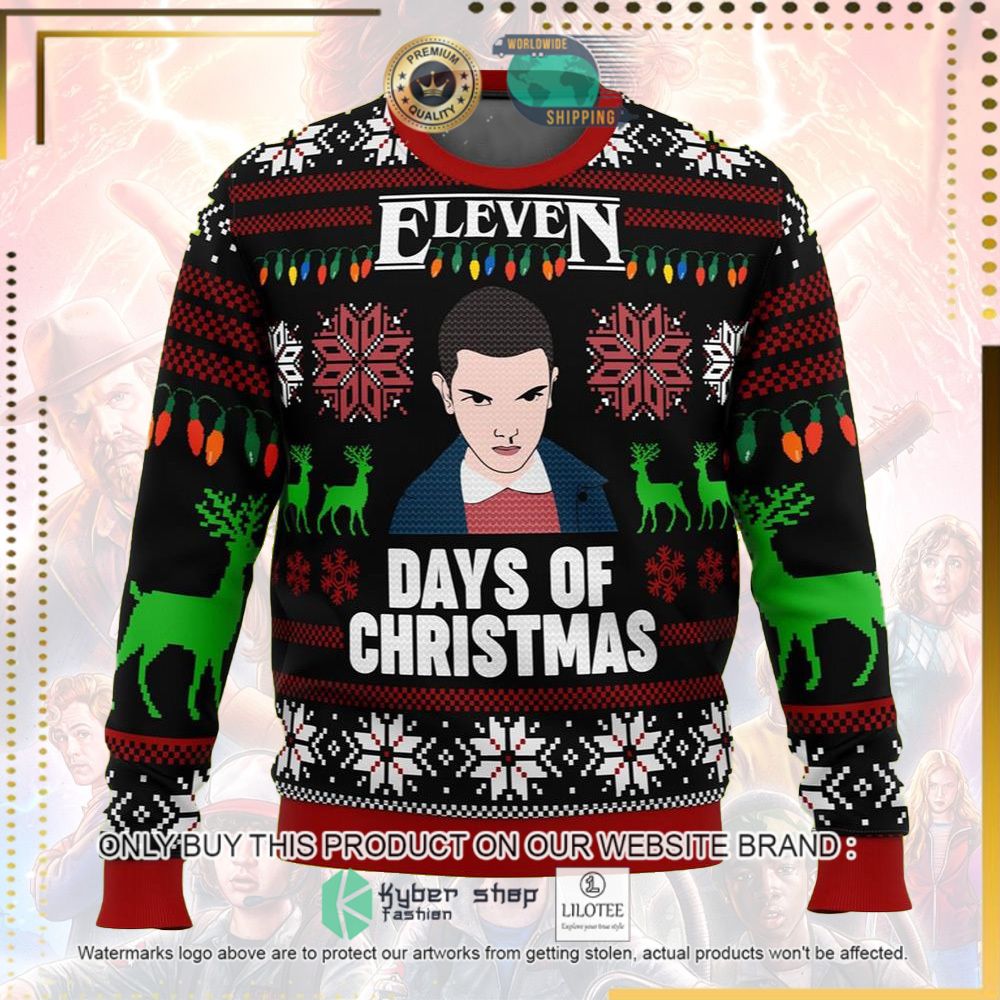 stranger things eleven days ugly sweater 1 61146