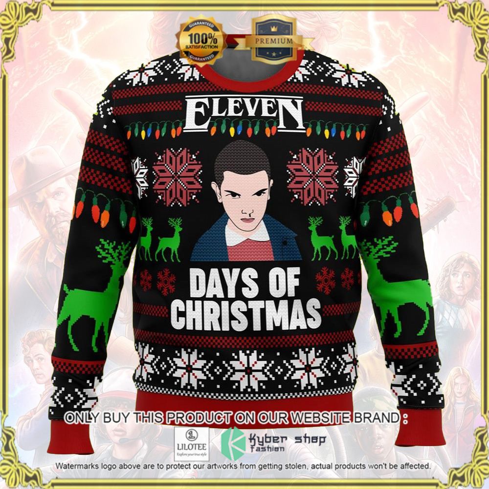 stranger things eleven days ugly sweater 1 80299