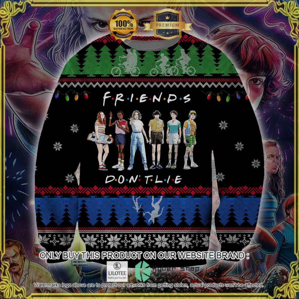 stranger things friends dont lie ugly sweater 1 99292