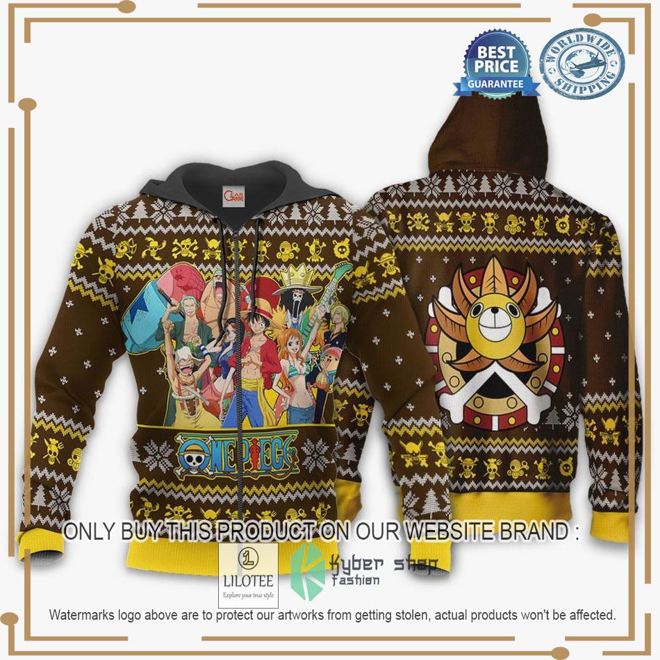 Alternative view of Straw Hat Pirates One Piece Anime Sweater, Hoodie - LIMITED EDITION
