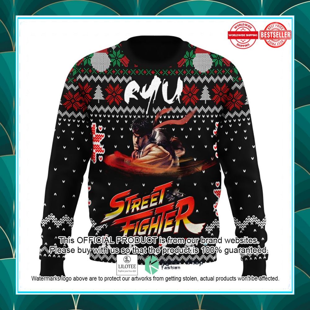 street fighter ryu christmas sweater 2 226