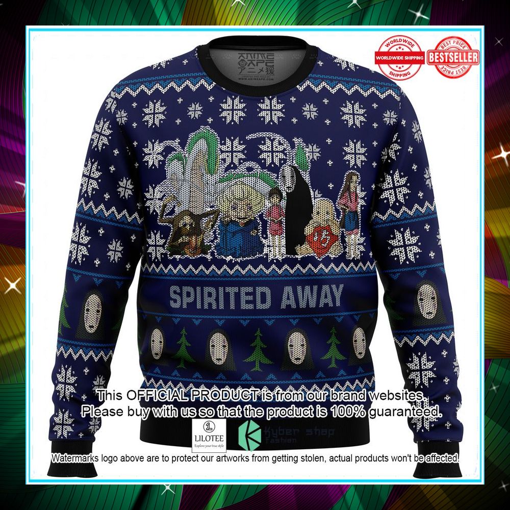 studio ghibli spirited away squad christmas sweater 1 131