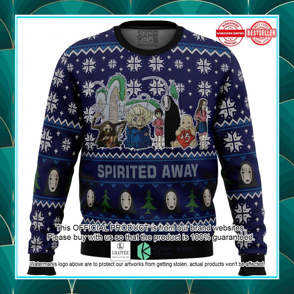 studio ghibli spirited away squad christmas sweater 1 667
