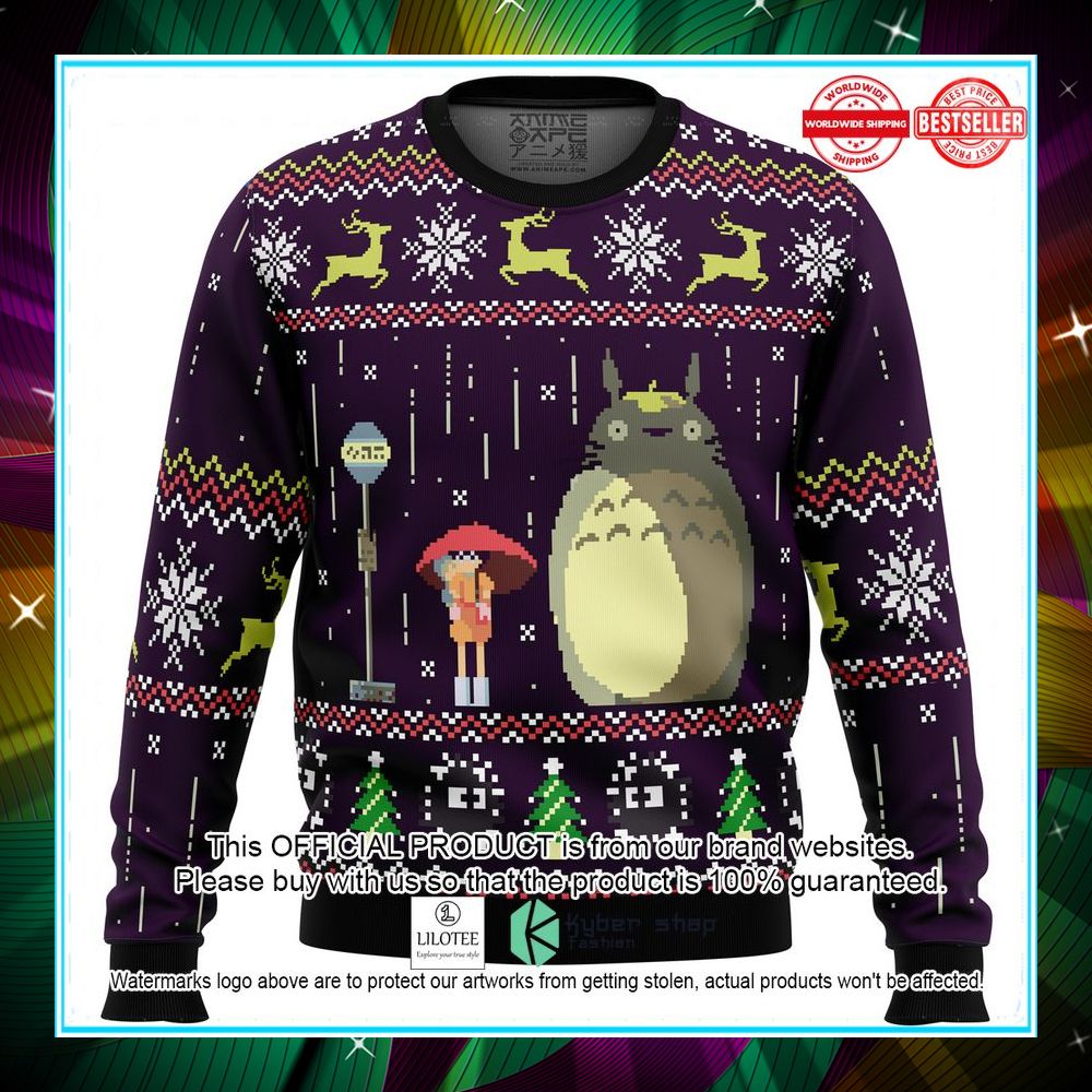 studio ghibli totoro rain miyazaki sweater christmas 1 651