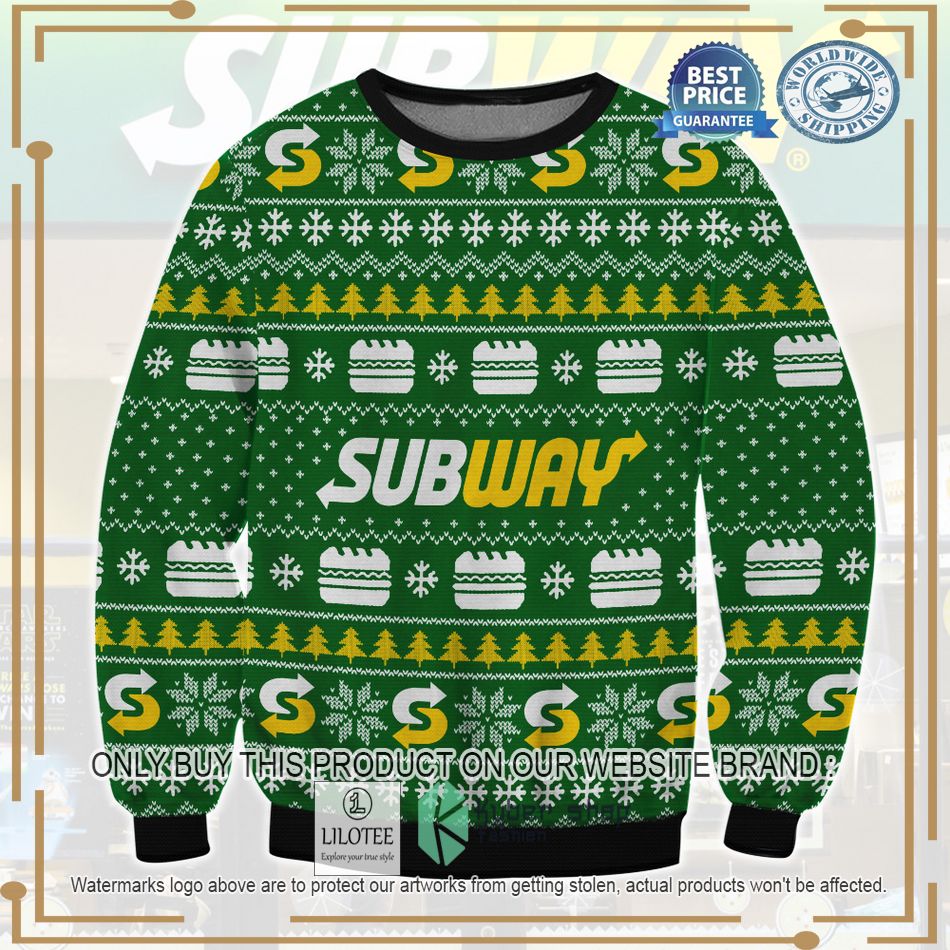 subway green christmas sweater 1 99133