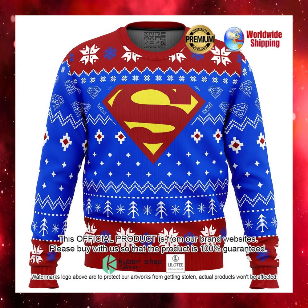super heroes superman dc comics christmas sweater 1 322