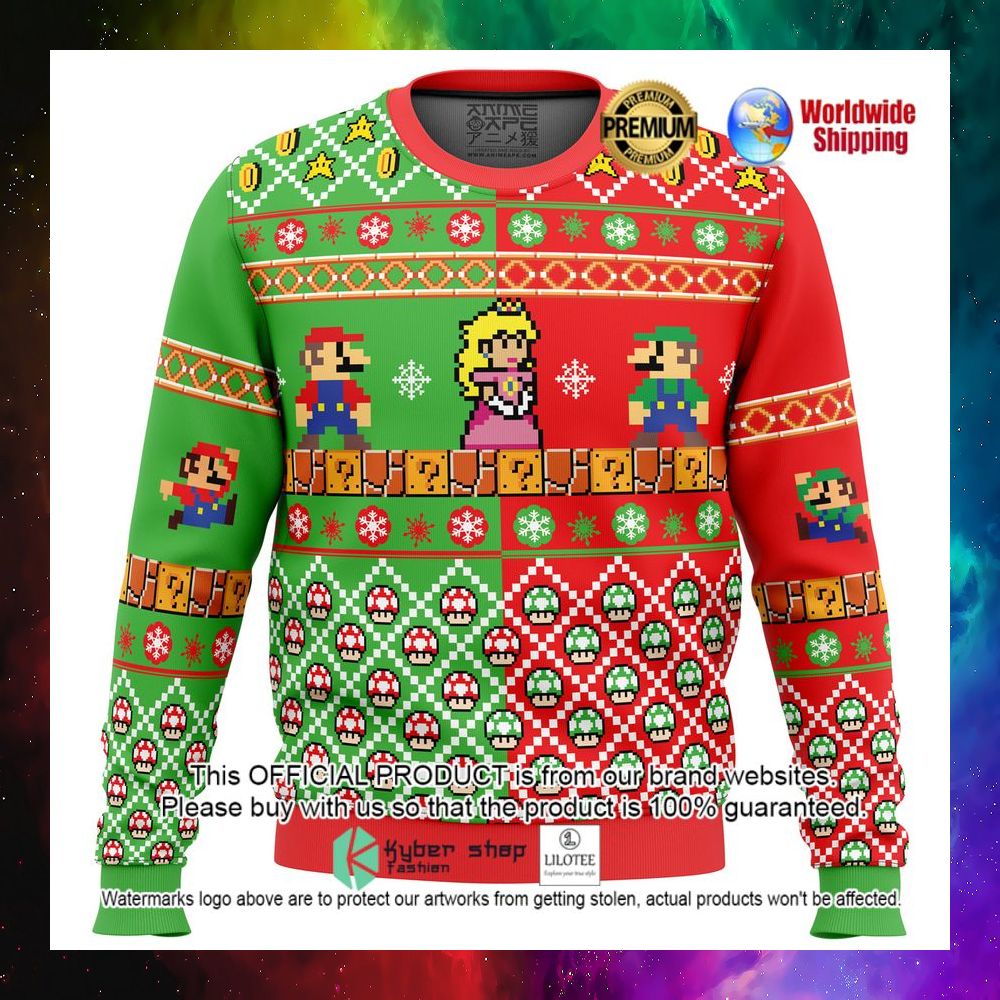 super mario bros christmas sweater 1 945