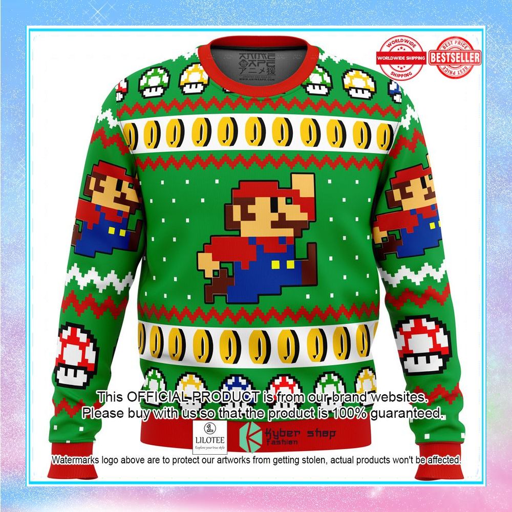 super mario jump ugly sweater 1 731