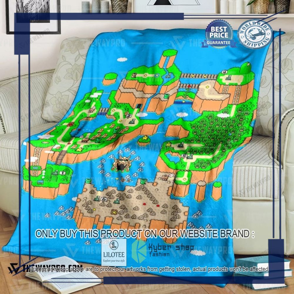 Super Mario Map Dinosaur Land Pokemon Blanket - LIMITED EDITION 7