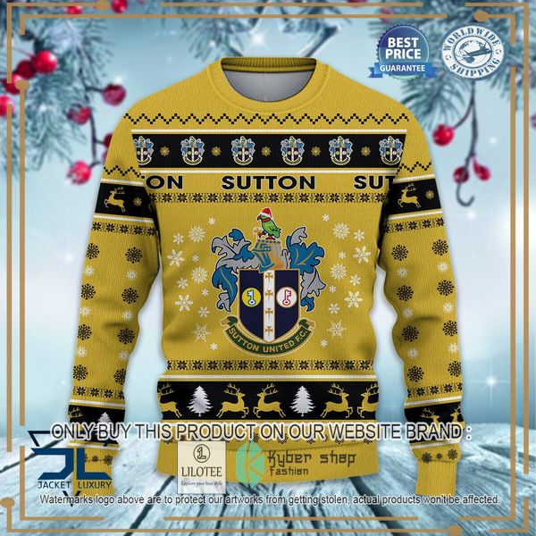 sutton united yellow christmas sweater 2 70023