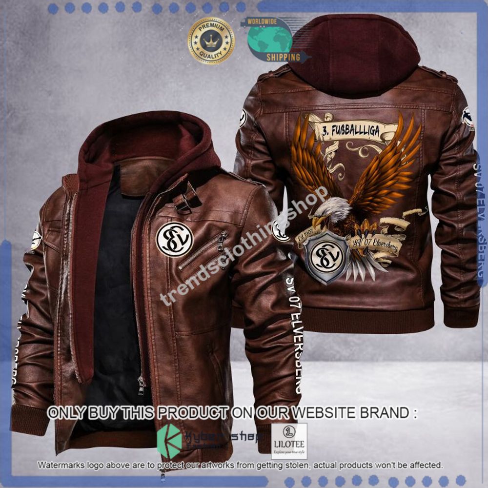 sv 07 elversberg fussball liga eagle leather jacket 1 21200