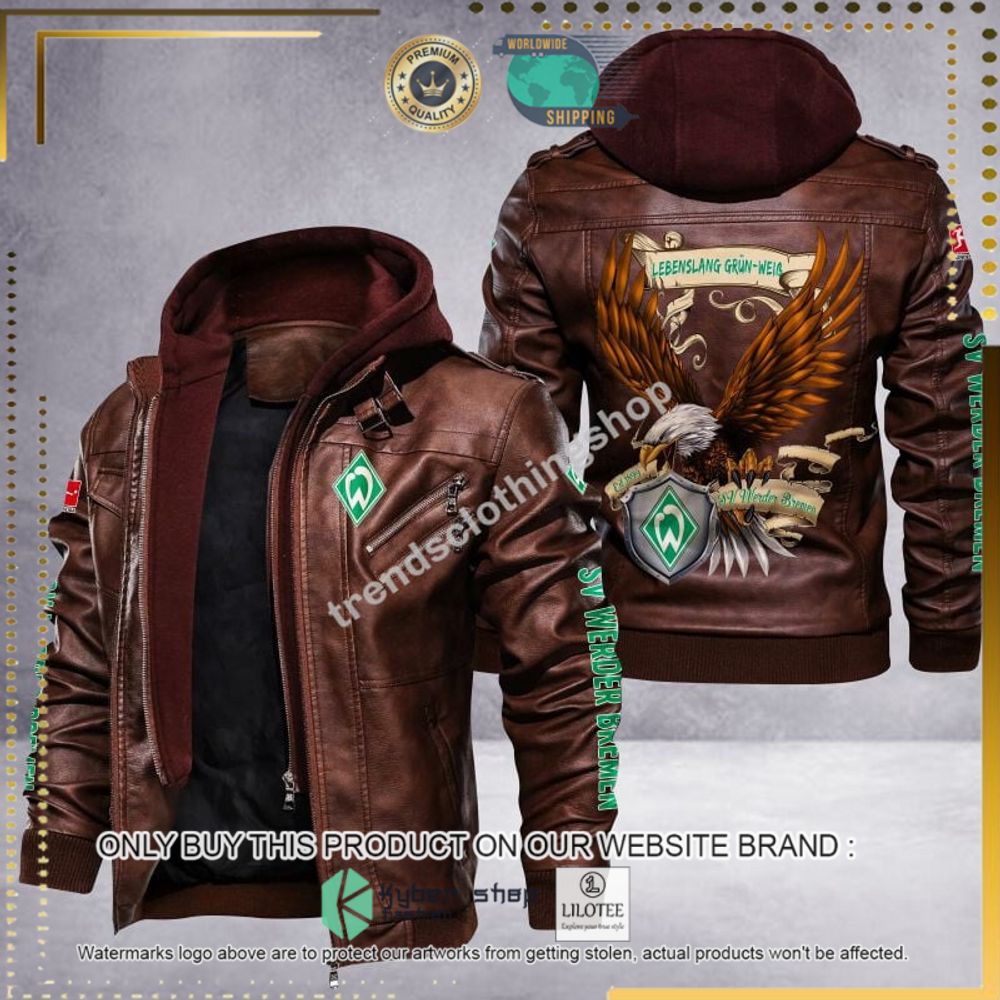 sv werder bremen lebenslang grun weiss eagle leather jacket 1 50080