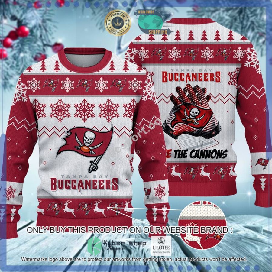 tampa bay buccaneers on the cannons sweater 1 86849