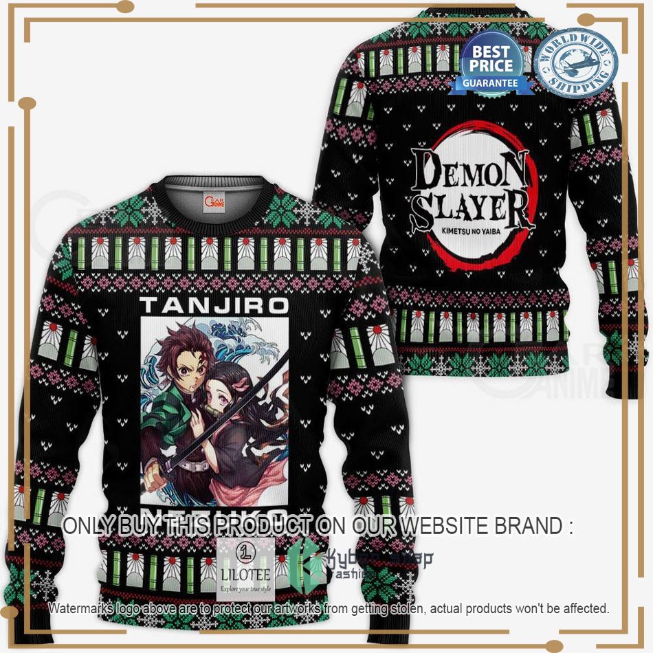 Tanjiro And Nezuko Christmas Demon Slayer Anime Sweater, Hoodie - LIMITED EDITION 10