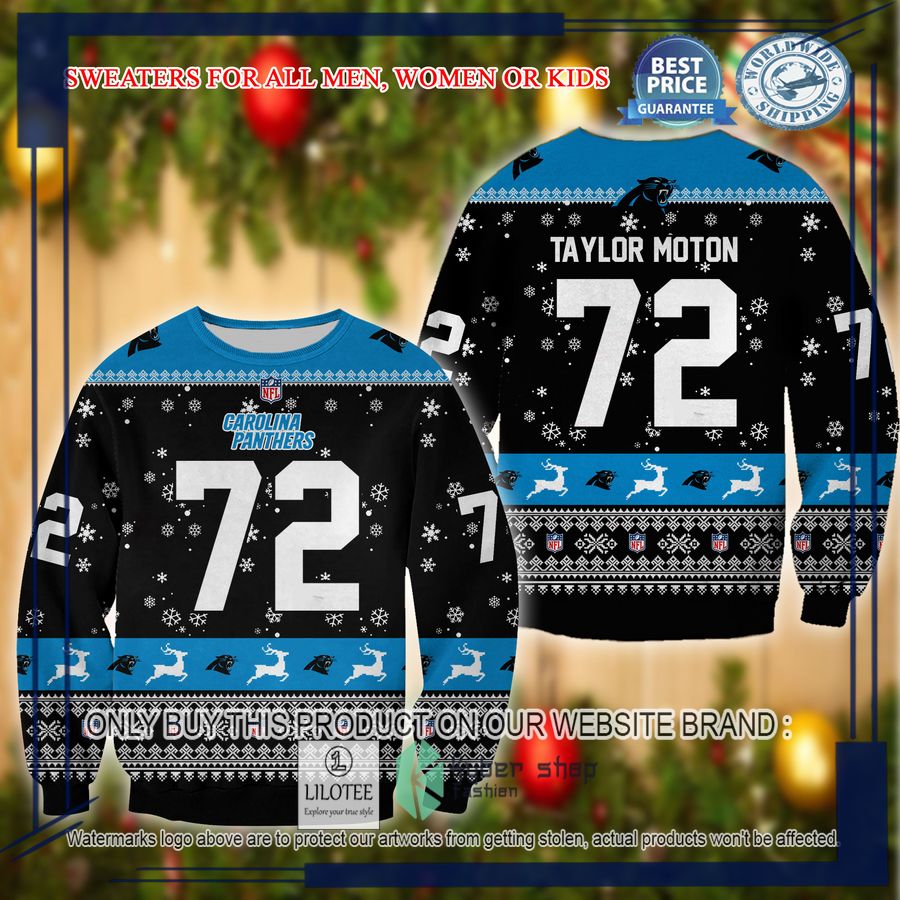 taylor moton carolina panthers christmas sweater 1 49873