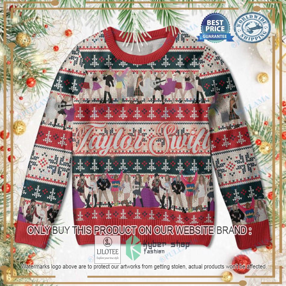 taylor swift art ugly christmas sweater 2 43890