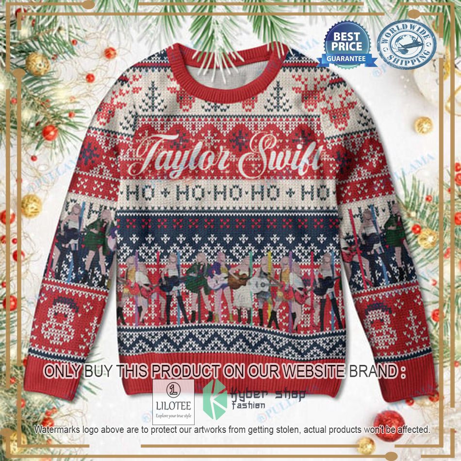 taylor swift cat ugly christmas sweater 3 20059