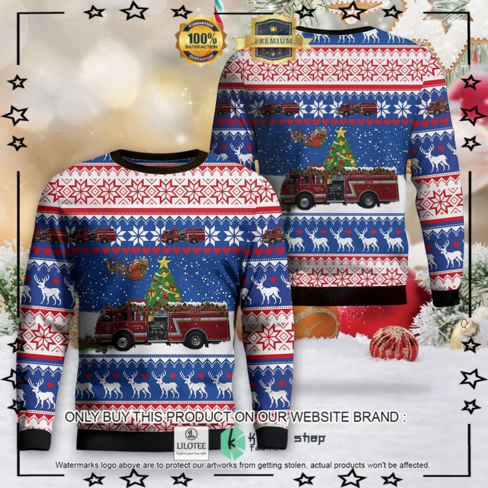 taylorsville north carolina central alexander fire department station 30 christmas sweater 1 34860