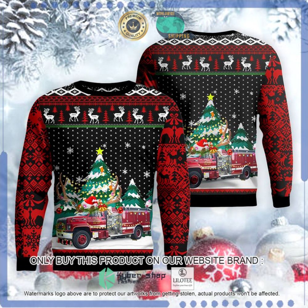 taylorsville north carolina vashti volunteer fire department christmas sweater 1 63866