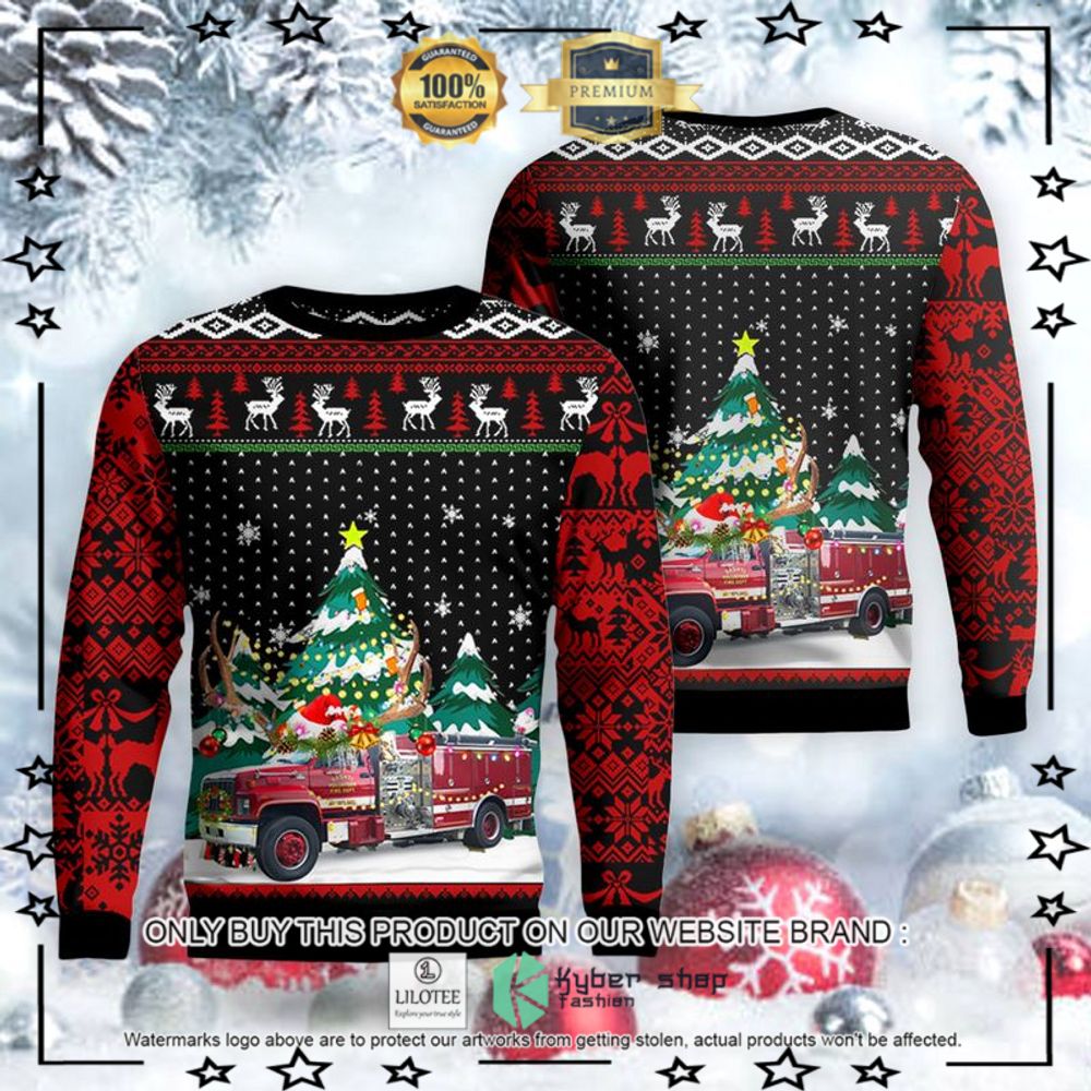 taylorsville north carolina vashti volunteer fire department christmas sweater 1 95302