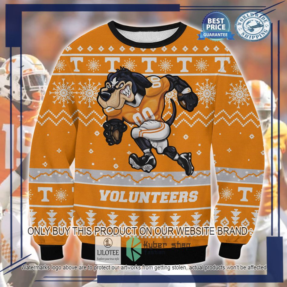 tennessee volunteers mascot ugly christmas sweater 1 37133