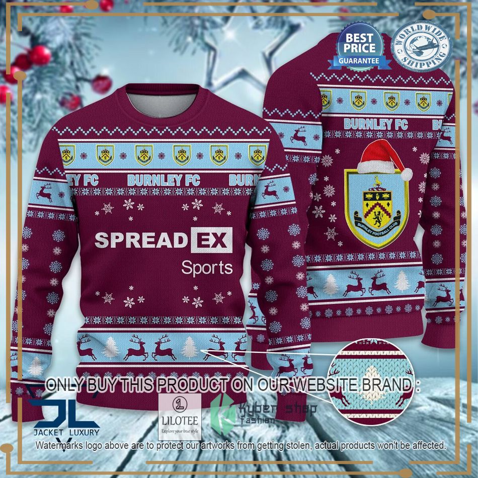 Burnley F.C EFL Ugly Christmas Sweater - LIMITED EDITION 6