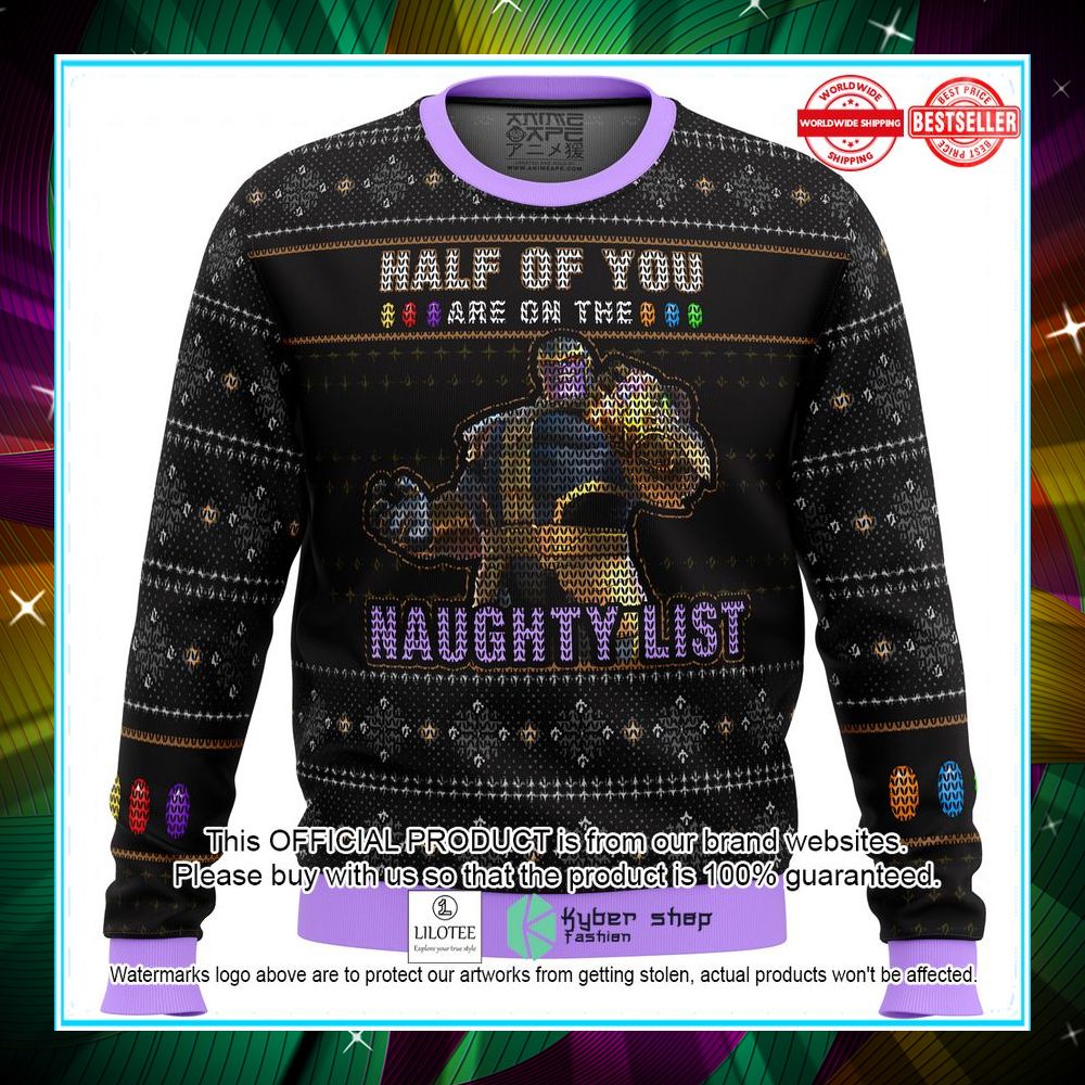 thanos naughty list sweater christmas 1 28