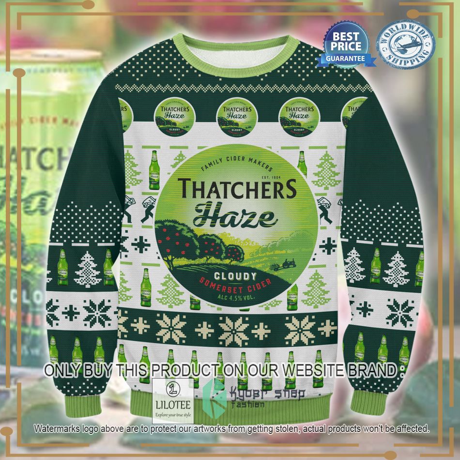 thatchers haze cider ugly christmas sweater 1 38812
