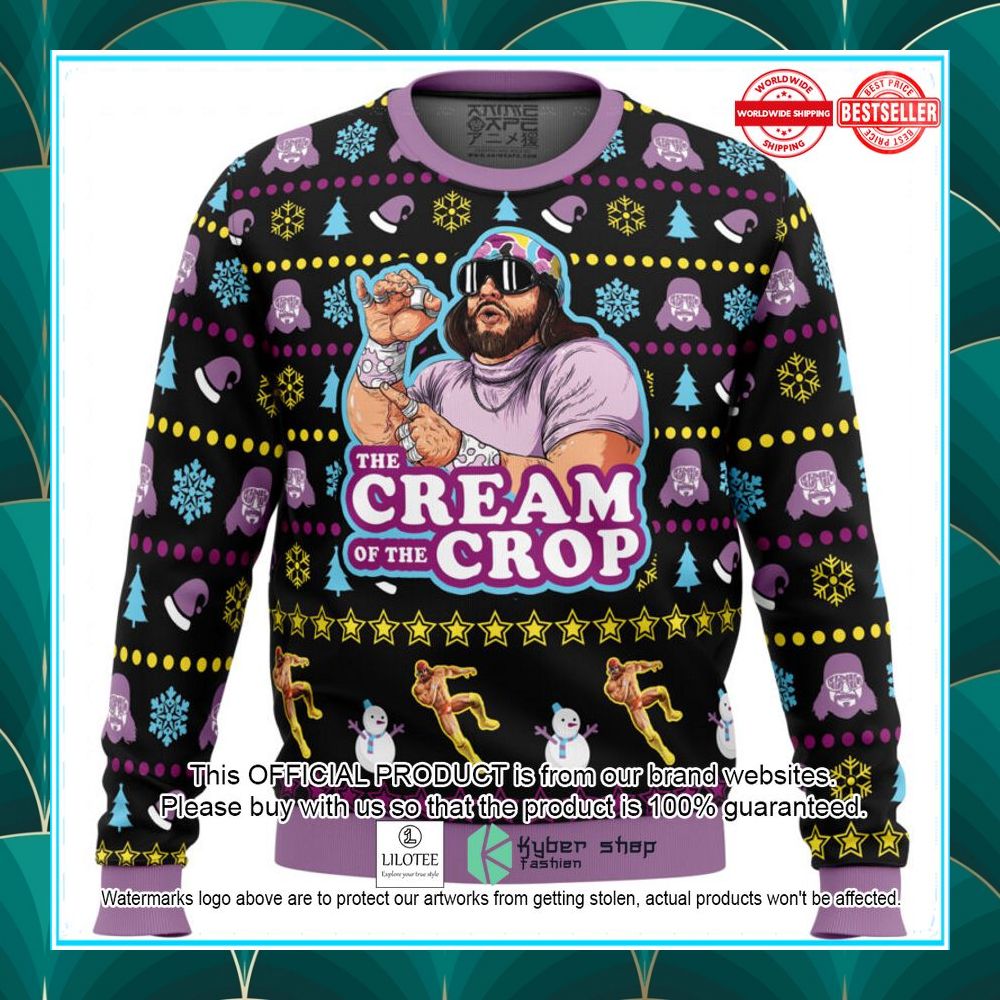 the cream of the crop macho man randy savage pro wrestling sweater 1 513