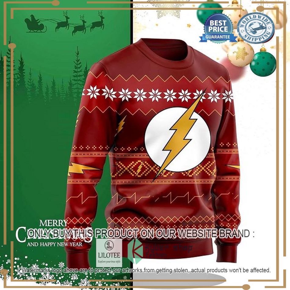 the flash marvel ugly sweater 1 95295
