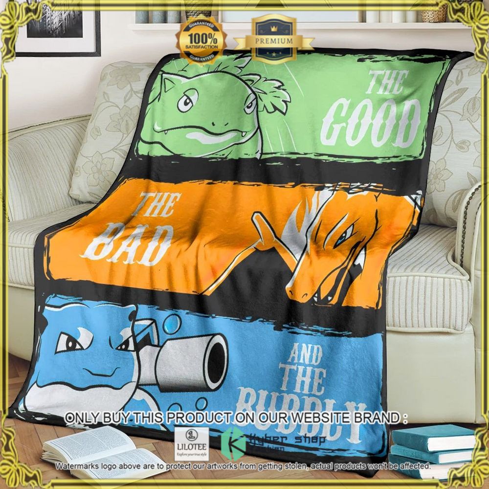 The Good The Bad And The Bubbly Custom Pokemon Soft Blanket - LIMITED EDITION 7