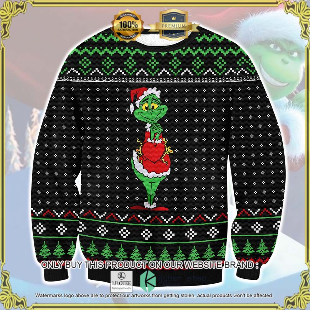 the grinch black green ugly sweater 1 53651