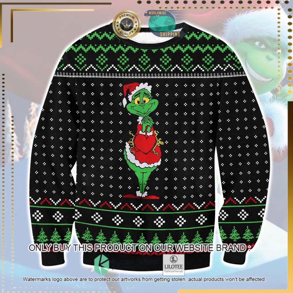 the grinch black green ugly sweater 1 5390