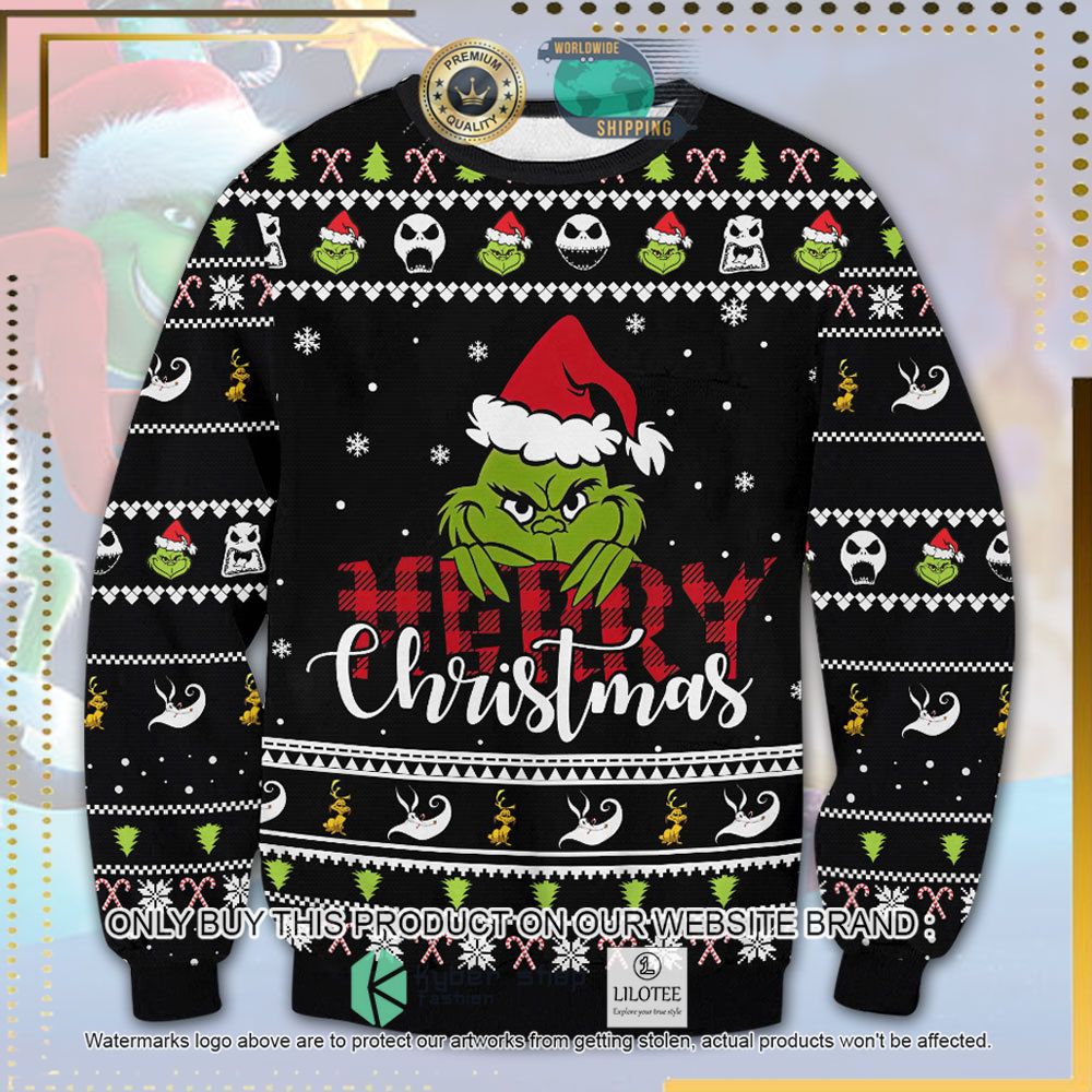 the grinch merry knitted christmas sweater 1 30204