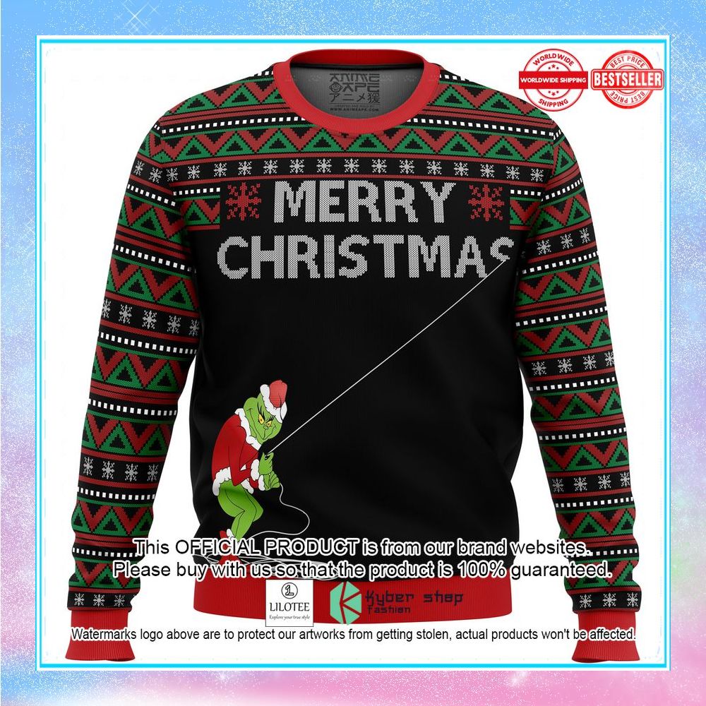 the grinch stole christmas ugly christmas sweater 1 882