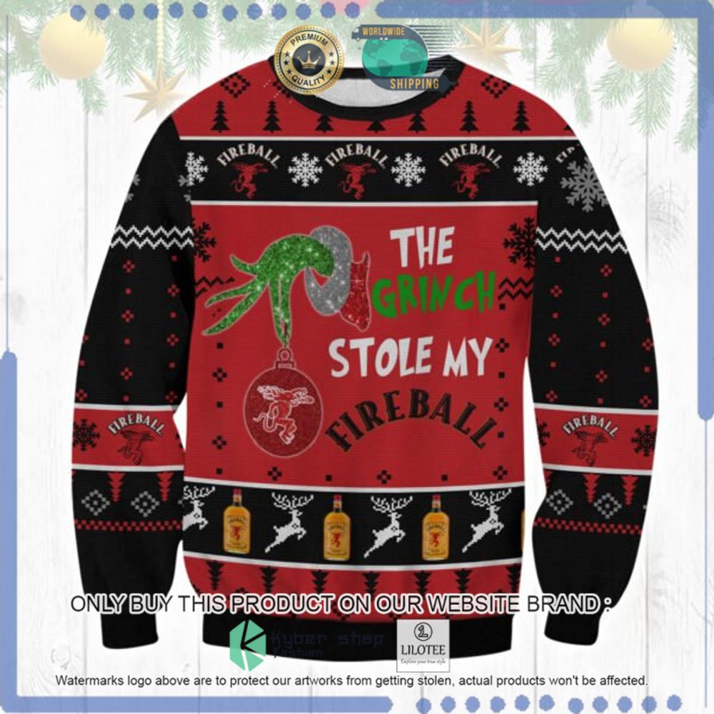 The Grinch Stole My Fireball Ugly Christmas Sweater - LIMITED EDITION 9