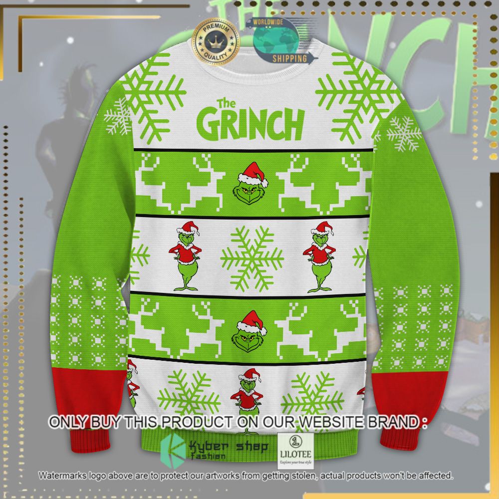 the grinch white green red ugly sweater 1 61721