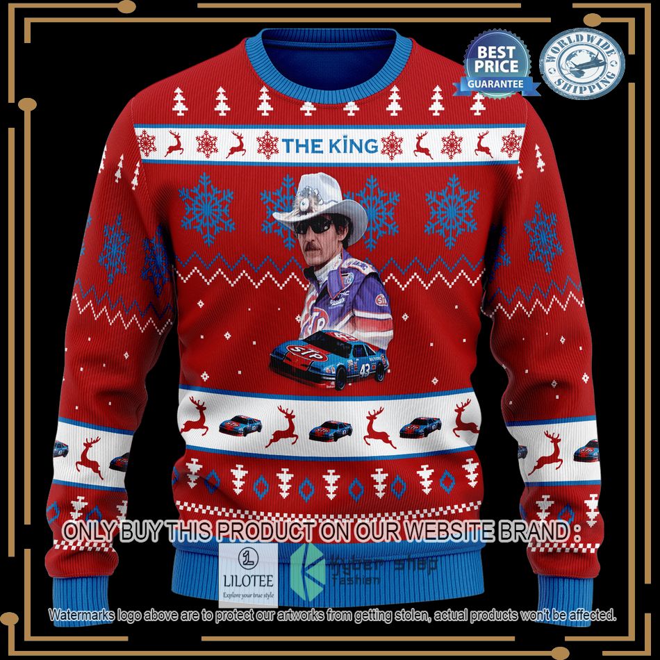 the king richard petty legend nascar 43 christmas sweater 2 92914
