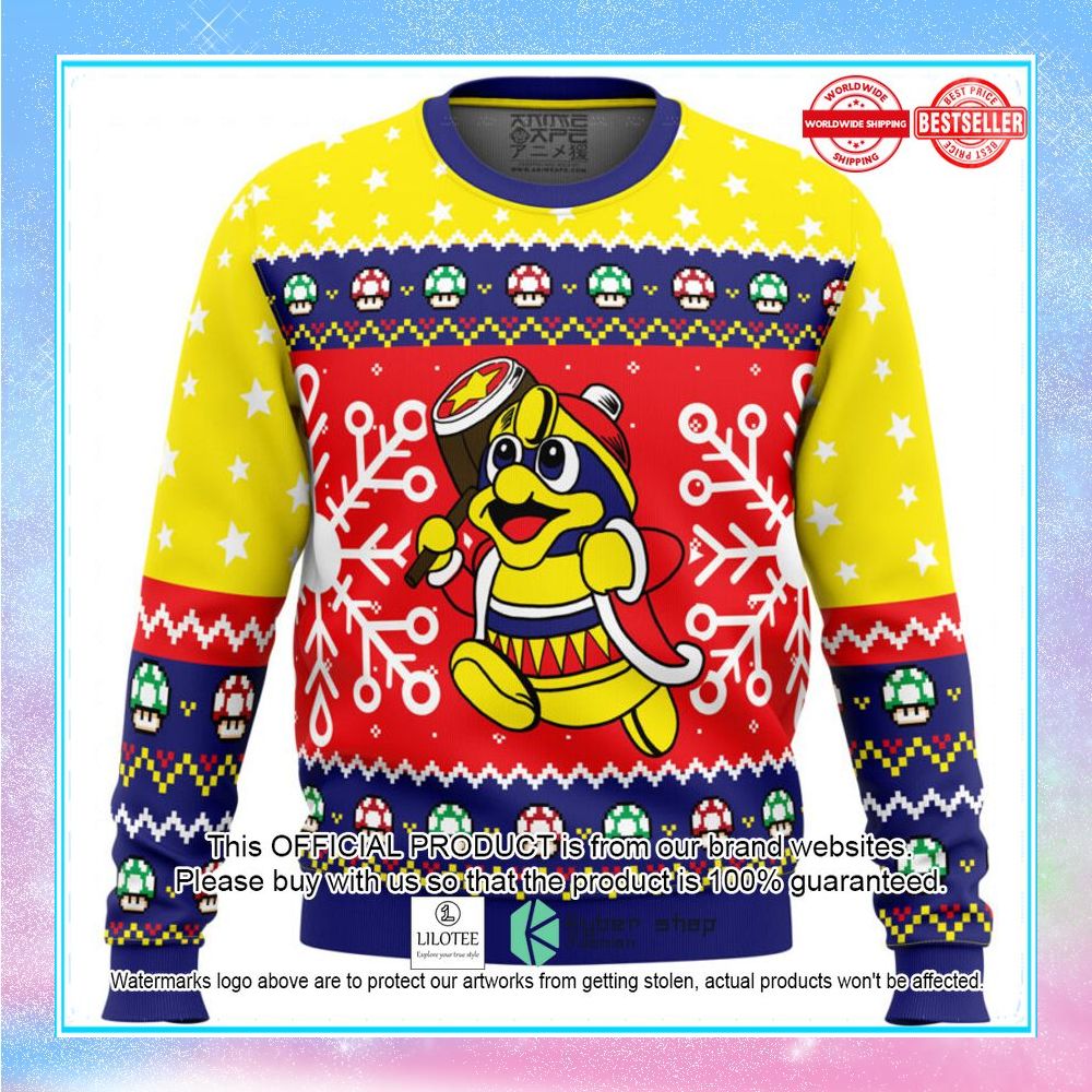 the king super mario bros christmas sweater 1 103