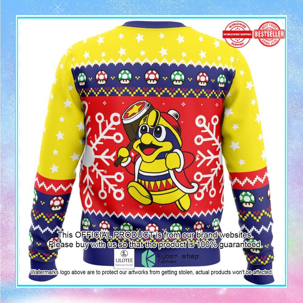 the king super mario bros christmas sweater 2 565