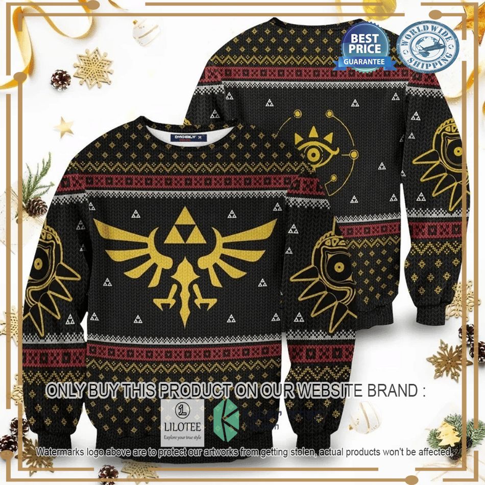 the legend of zelda tri force heroes ugly sweater 1 13951