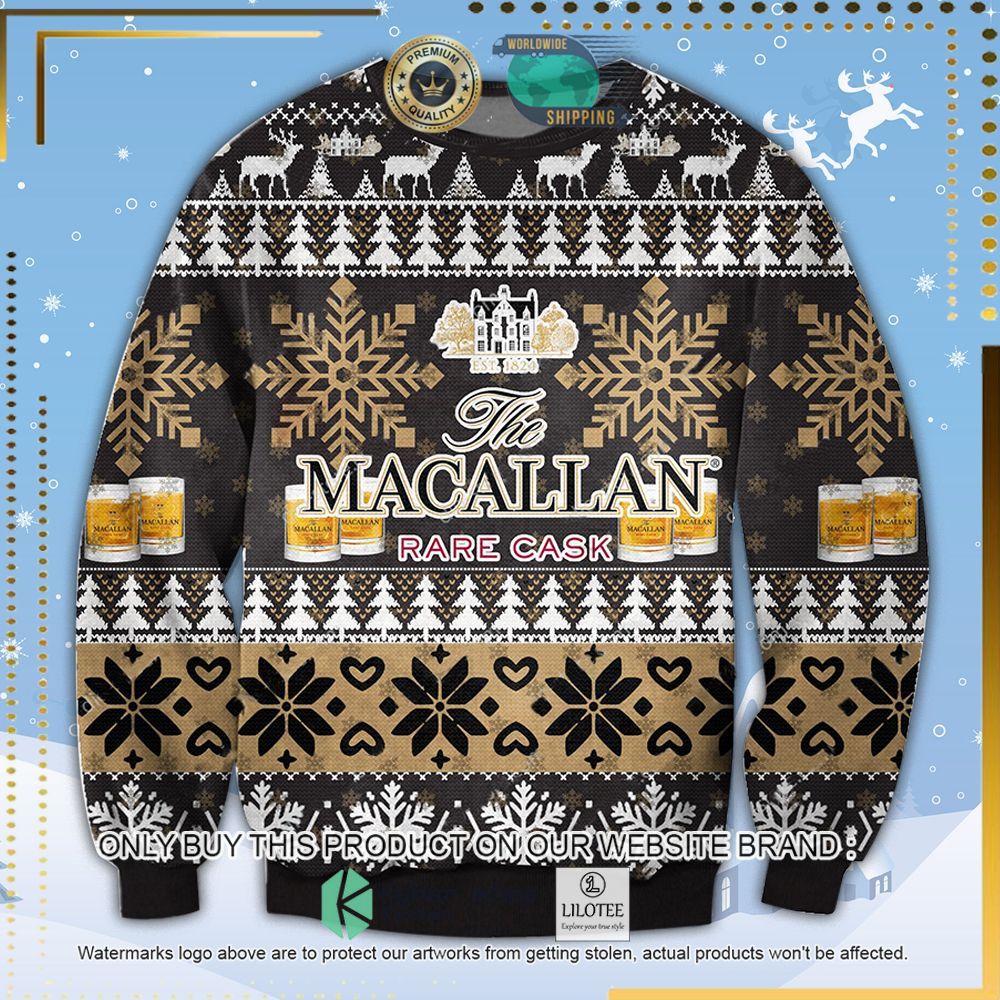 the macallan rare cask knitted christmas sweater 1 12923