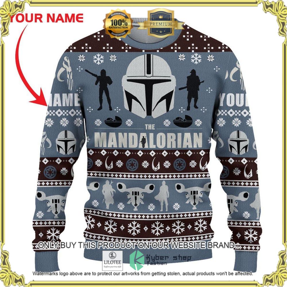 the mandalorian your name christmas sweater 1 94538