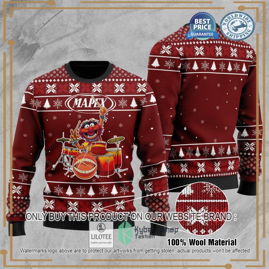 The Muppet Show Animal MAPEX Drums Ugly Christmas Sweater - LIMITED EDITION 9