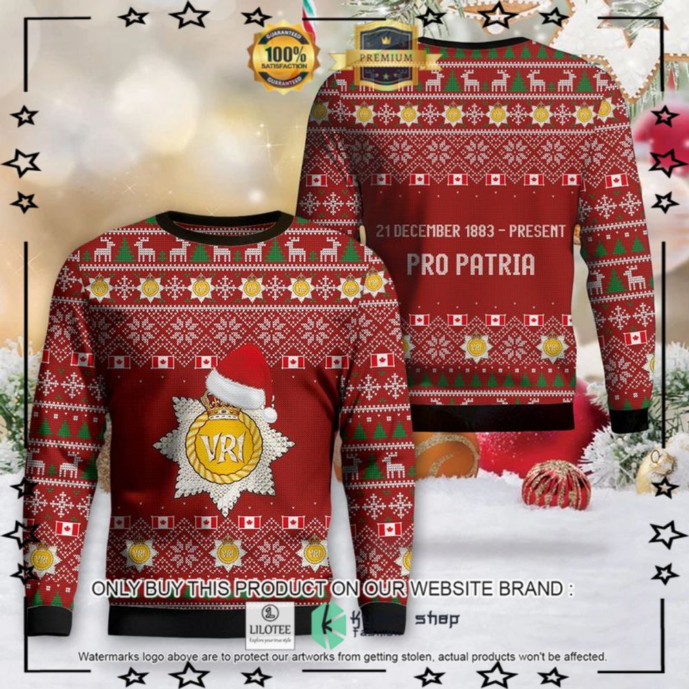 the royal canadian regiment rcr christmas sweater 1 51344