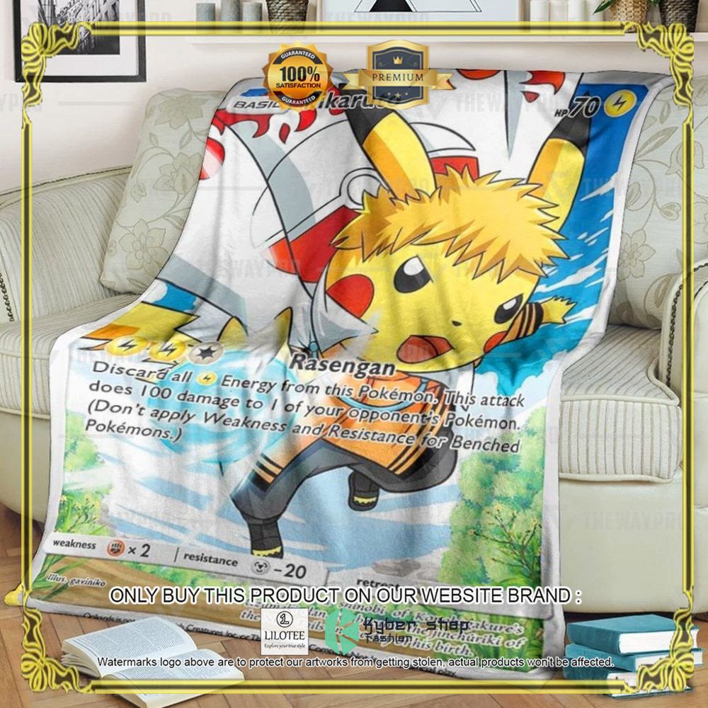 The Seventh Hokage Pikaruto Anime Pokemon Blanket - LIMITED EDITION 8