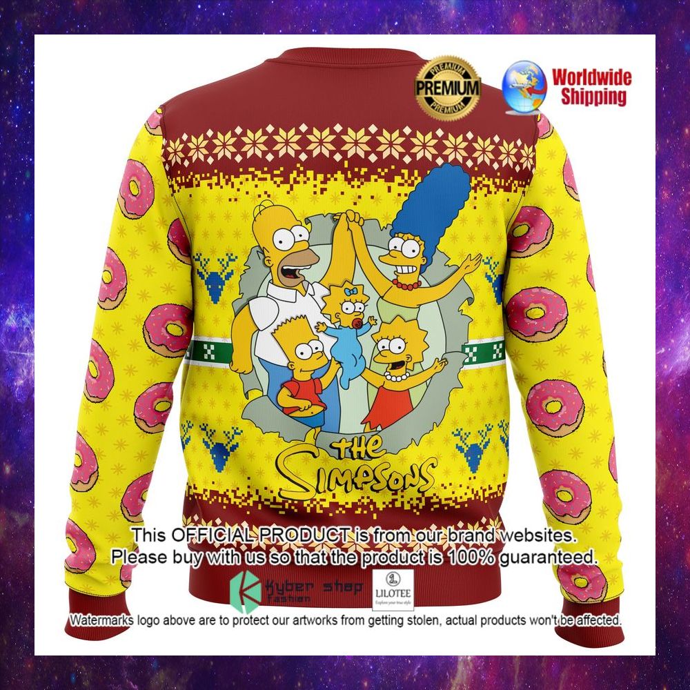 the simpsons donut christmas sweater 1 168